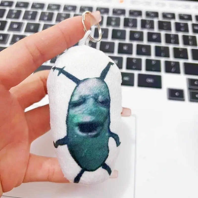 Zauroczony Plankton Pluszak Nowy Kreatywny Piszczący Wisiorek Śmieszny Meme Zawieszka do Torby Gadżet Głosowy Pluszak Breloczek плюшевый брелок