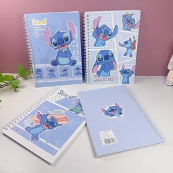 Disney Stitch Notebook Kawaii Learning Stationery Schools Supplies Cartoon Children's Memo Coil Book Back To School Gifts Prizes