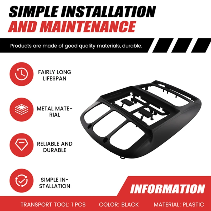 10.1 Car Radio Fascia Frame Adapter For Chrysler Grand Voyager Touring 2Din Dash Audio Fitting Panel Frame Kit