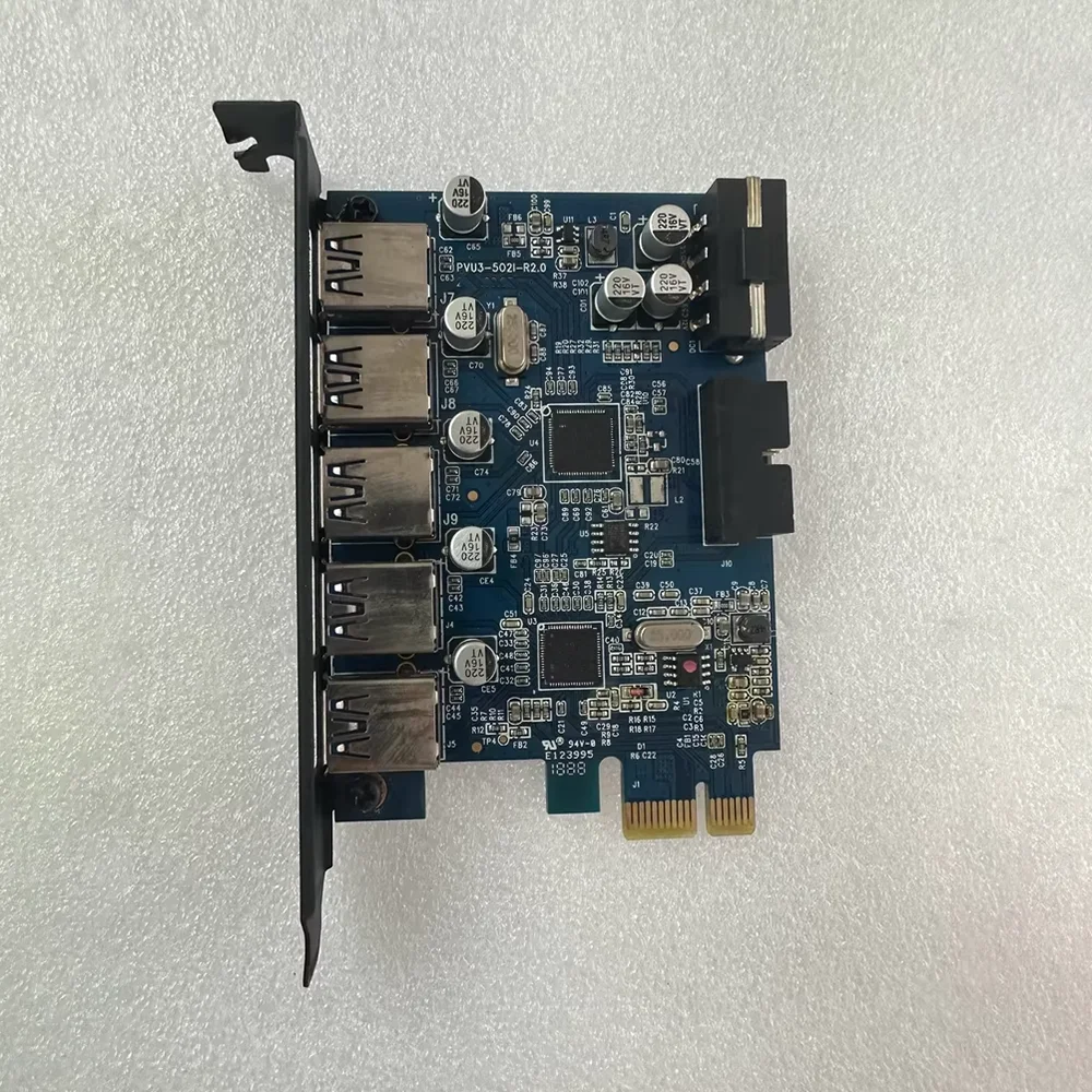 The PVU3-5O2I-R2.0 Server PCI-E to USB3.0 expansion card