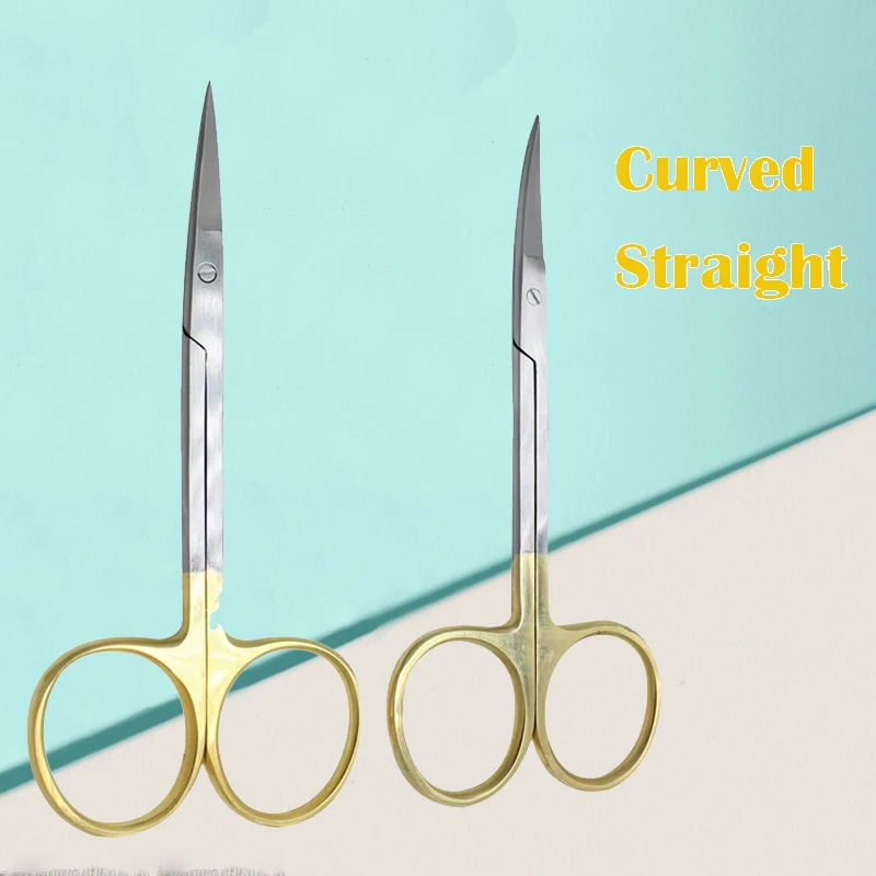 

Professional Stainless Steel Dental Scissors for Surgery Straight & Curved Tips for Dentist Clinic Surgical Tools