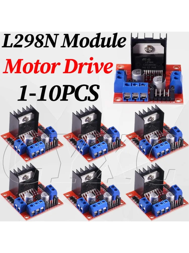 1-10 sztuk L298N sterownik silnika krokowego płyta kontrolera podwójny moduł mostu H dla inteligentnego samochodu Power MEGA R3 Mega2560 — zdjęcie produktu 7