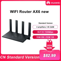 Original Huawei WiFi AX6 new WiFi Router Dual band mesh Wi-Fi 6+ 7200Mbps 4k QAM 8 channel signal Wireless Router Repeater