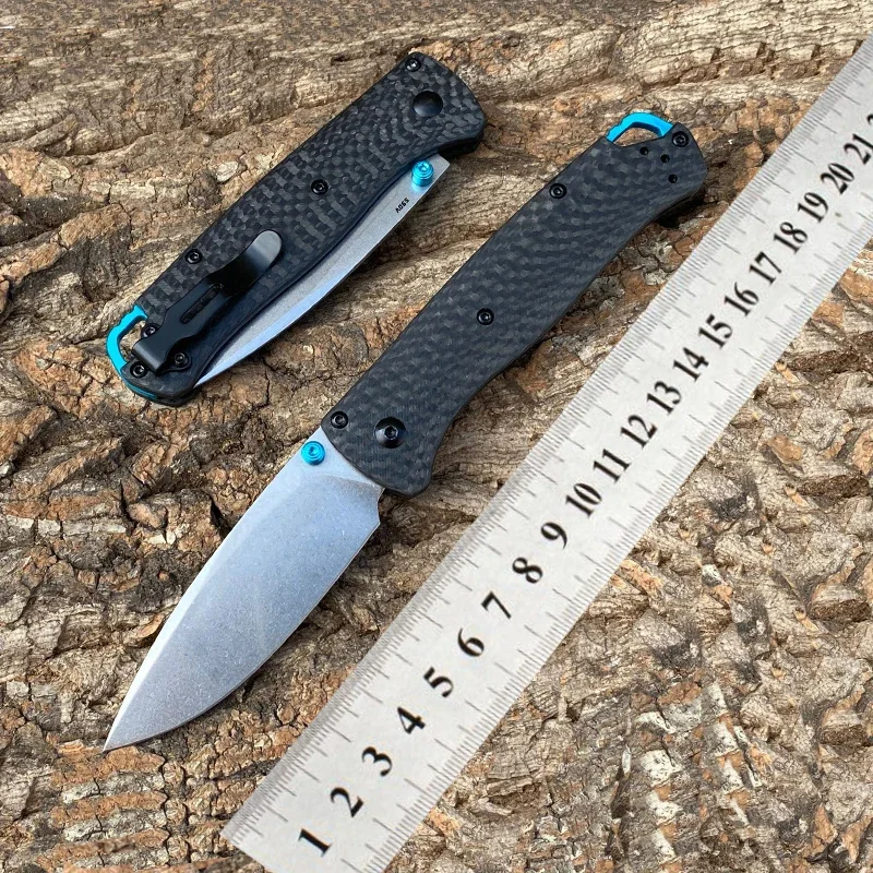 BM 533-3 Mini  Carbon Fiber Folding Knife  S90V Black Outdoor Camping Hunting Pocket Tactical EDC Tool 535 Knife