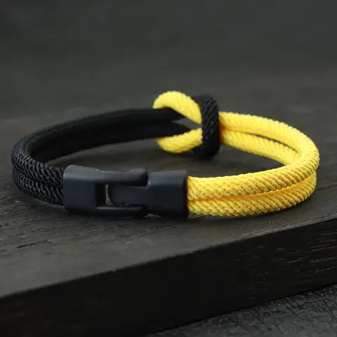 자세히 둘러보기 새로운 소설 남자 팔찌 로프 더블 레이어 Colorblock 해적 Braclet 액세서리 Homme Erkek Bileklik Braslet Rouge 남자 친구 선물