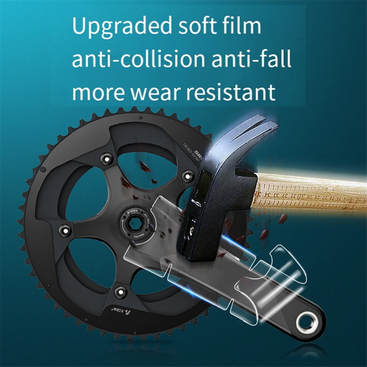 Bike Crank Beschermfolie Cover TPU Film Anti-Collision MTB Crank Clear Sticker voor 3T, SRAM Rood, SRAM Force HOT