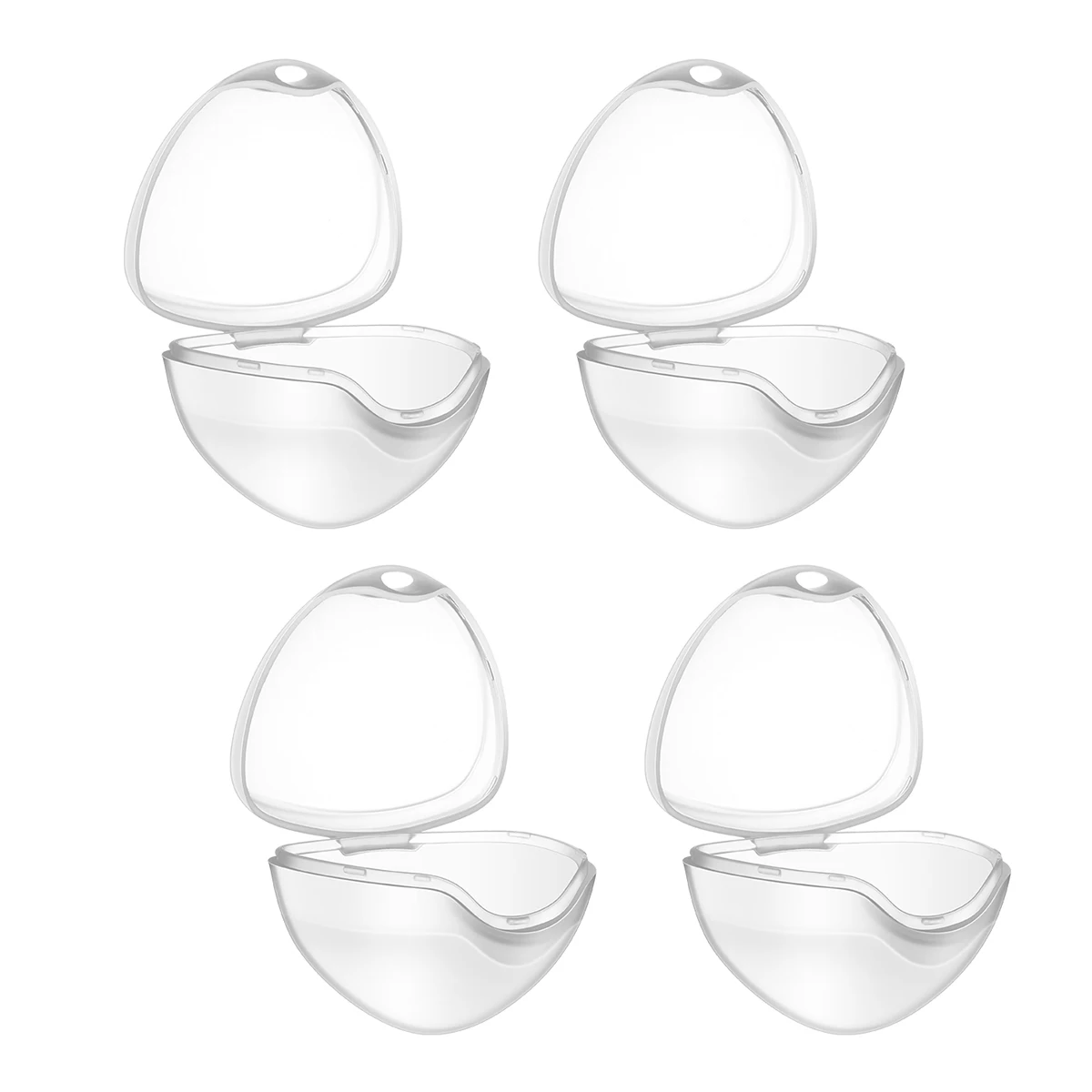 

SUPVOX 4PCS Portable Transparent Pacifier Storage Box Clip Container Baby Infant Toddler Pacifier Case