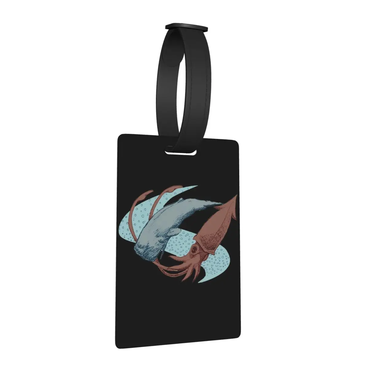 

Sperm Whale Vs Giant Squid Luggage Tags Suitcase Accessories Travel Portable Baggage Boarding Tag Label Holder ID Name Address