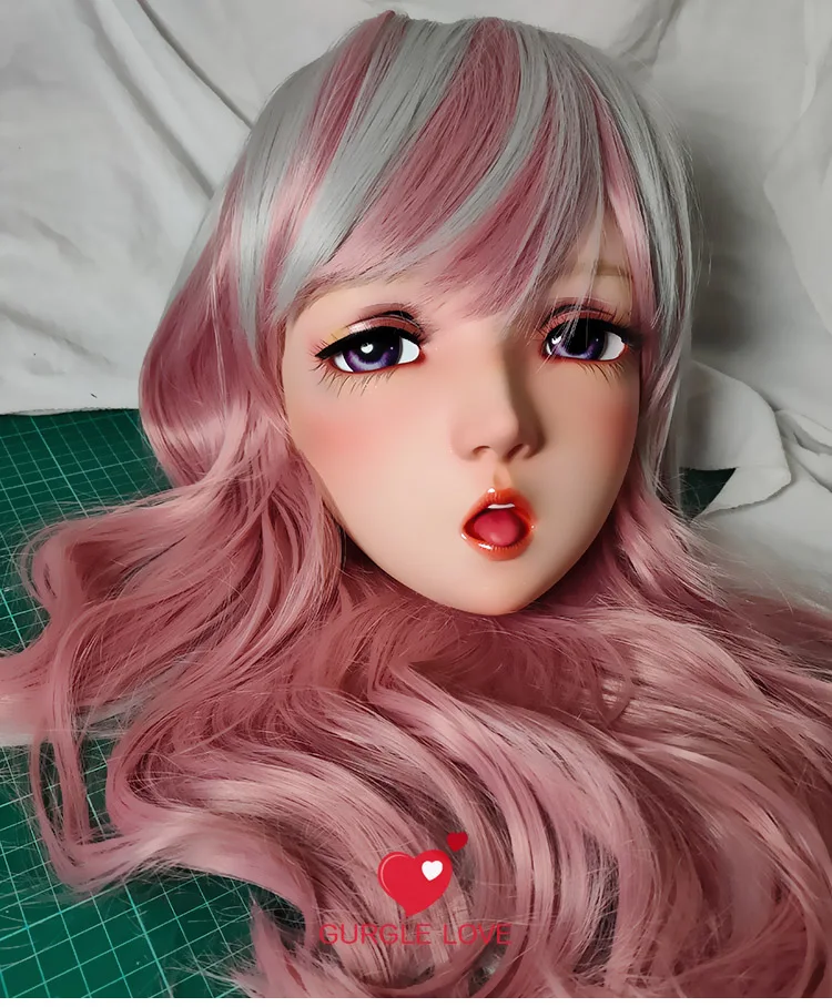 

(HAN) Женская милая девочка каучуковые полуголовы Kigurumi BJD Маска Косплей японское аниме ролевая фотосессия искусственная кожа