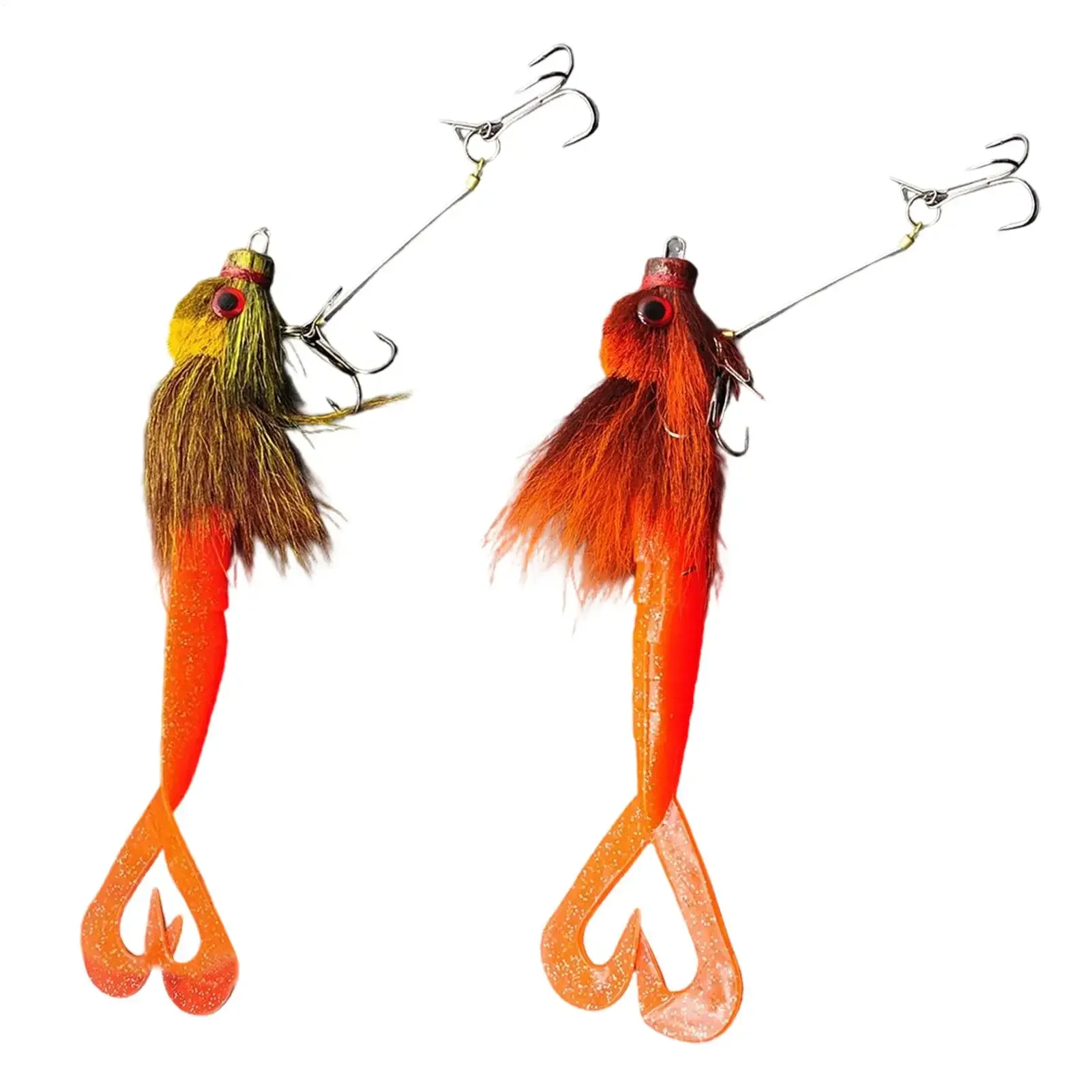 

22cm Bass Swimbaits Jointed Soft Bait 3D Eye Hair Design Artificial Bait Fish Gear For Freshwater Saltwater Catfish Salmon Musky