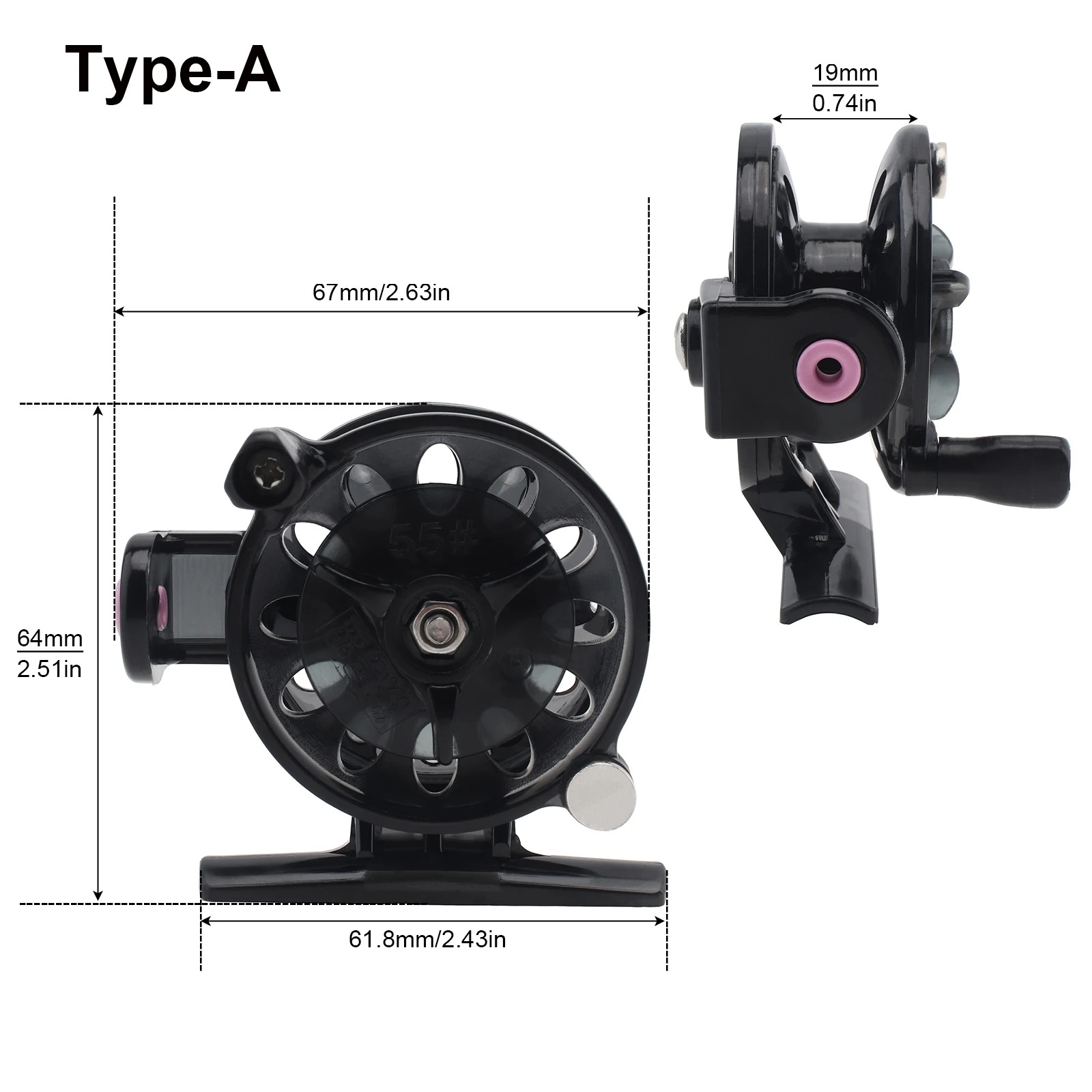 Fly Fishing Reels ABS Lightweight Fish Reel for Carp Winter Ice Fishing Reel Spool Outdoor Fishing Tackle Gear Tools