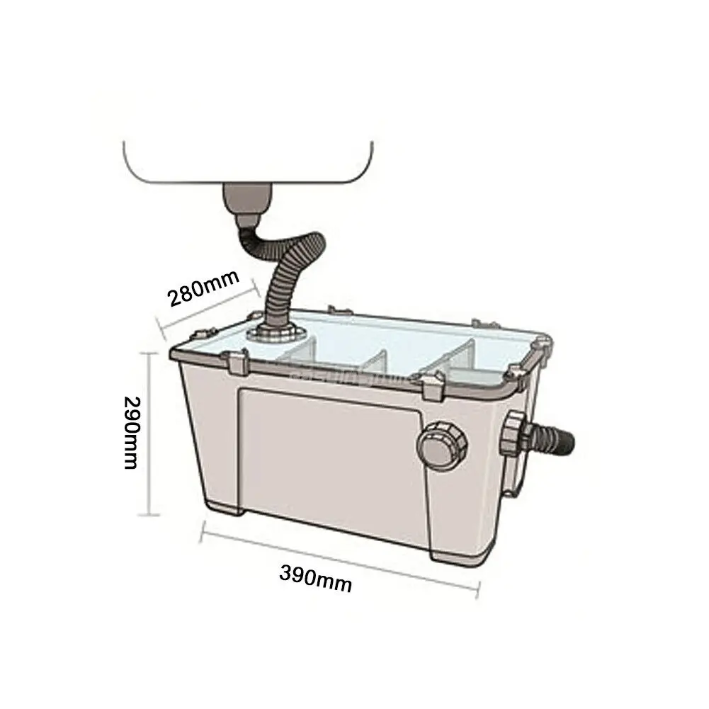 EASYINSMILE Dental Gypsum Filter Trap Stone Plaster Lab Dentistry Instrument Powder Sedimentat Tank 39*29*28cm