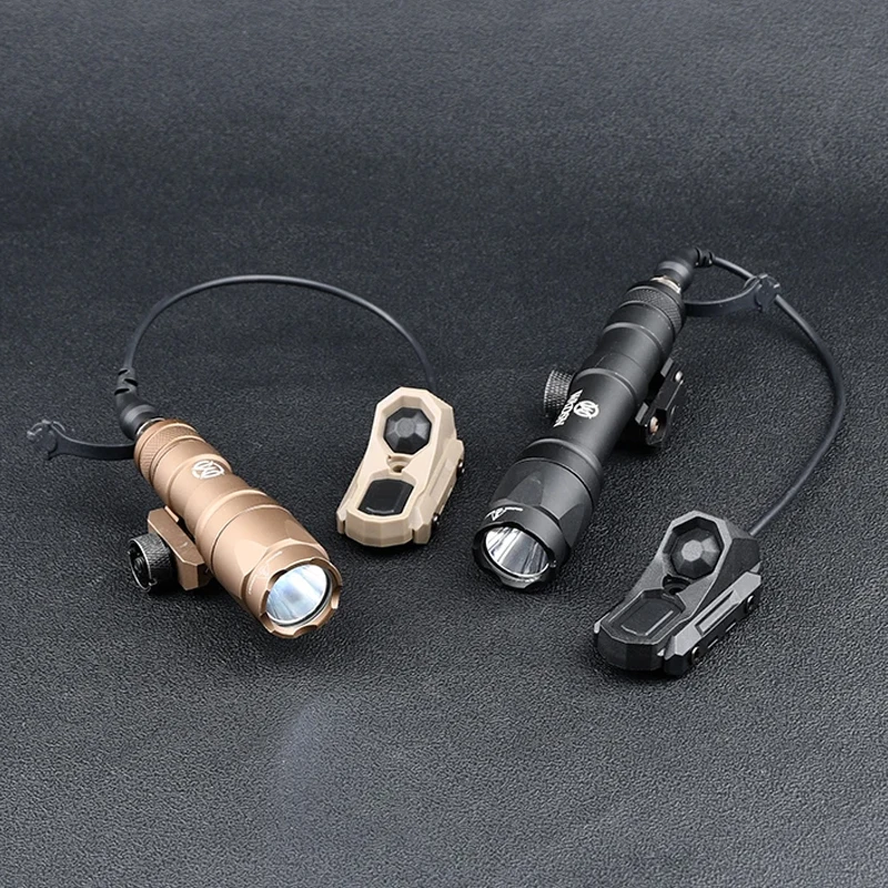 Surefir M300 M600 senter dengan AXON, fungsi ganda, saklar tekanan jarak jauh cocok untuk rel berburu 20mm, lampu Airsoft taktis