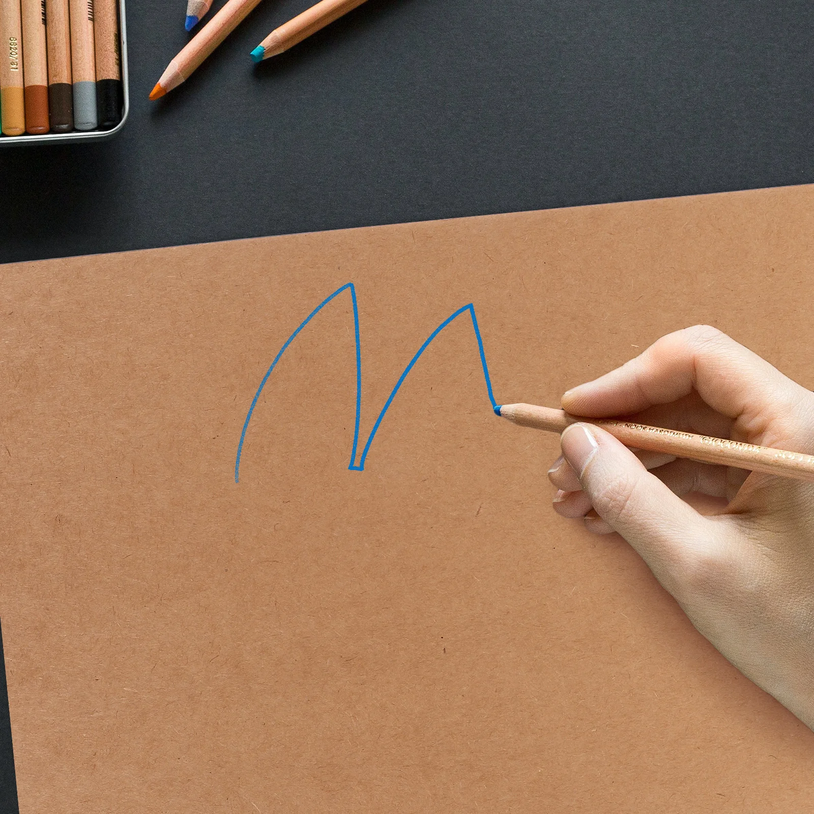 10pcs 10 Sheets Thick Kraft Paper Oil Painting Papers Art Drawing Cardstock Marker Sketch Paper For Creative Writing Work