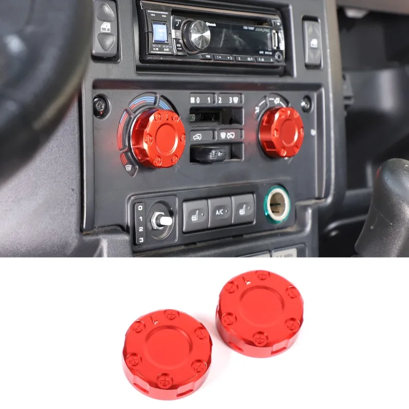 Aluminum Alloy Dashboard Air Conditioning Control Knob Cover  For Land Rover Defender 2004-2018 （Mecha）Car Interior  Accessories
