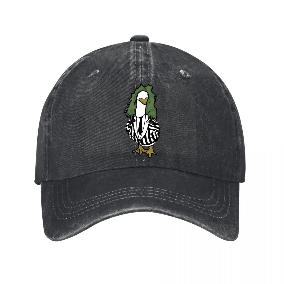 Green Wig Striped Suit Duck Decor 2026 New Vintage Washed Baseball Cap