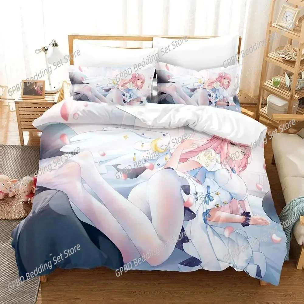

Luxury New 3D Print Anime Misono Mika Blue Archive Bedding Set Duvet Cover Bed Set Quilt Cover Pillowcase king Queen Size