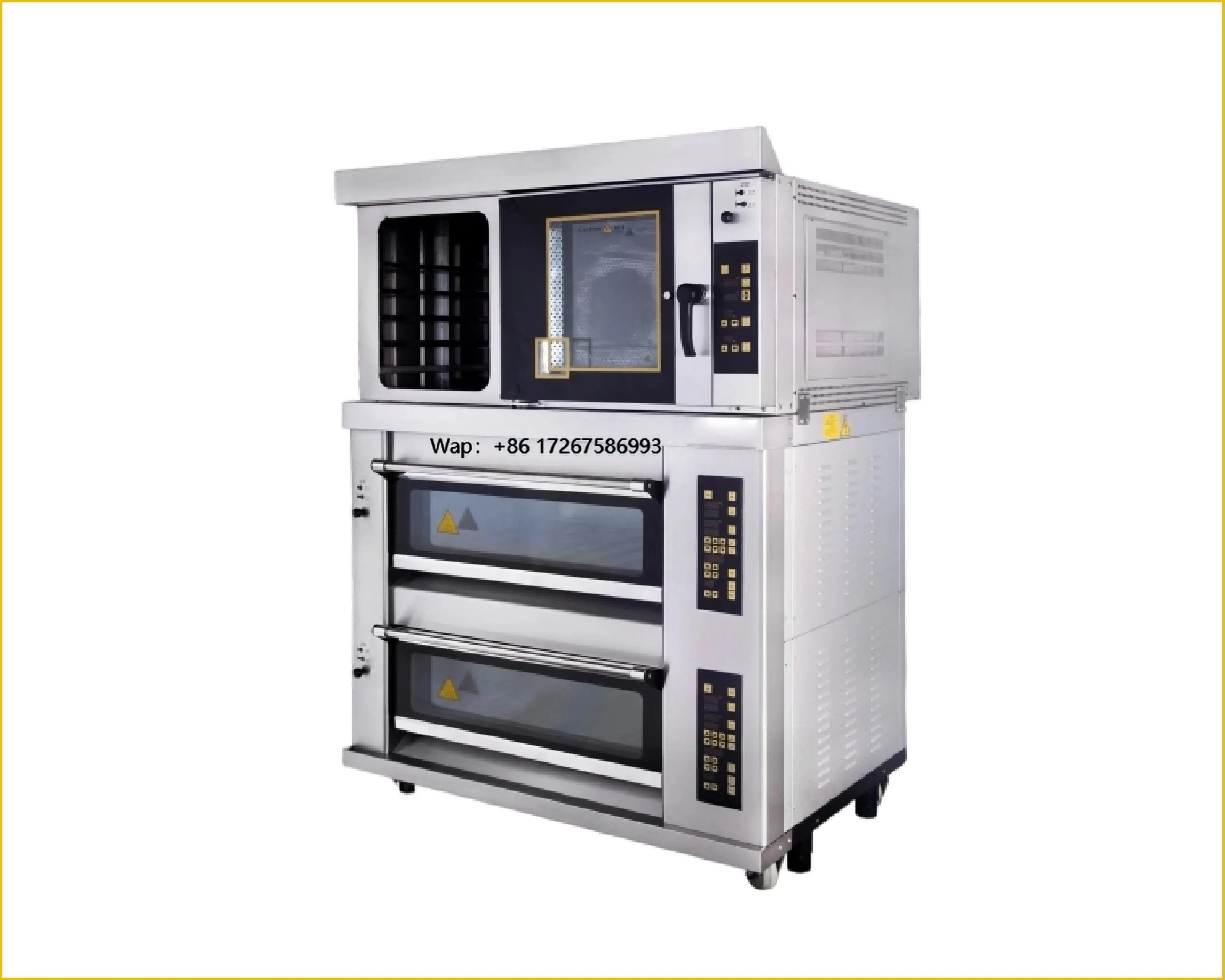 Commercial Combination Oven 2 Decks 4 Trays Deck Oven 5 Trays Convection Oven Bread Cake Baking Multifunctional Bakery Equipment