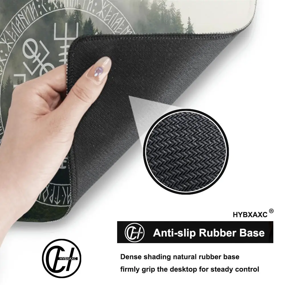 Viking-Vegvisir Logo Mousepad INS Tide Large Thickened Mouse Pad Oversized Gaming Keyboard Notebook Table Mat for PC Computer