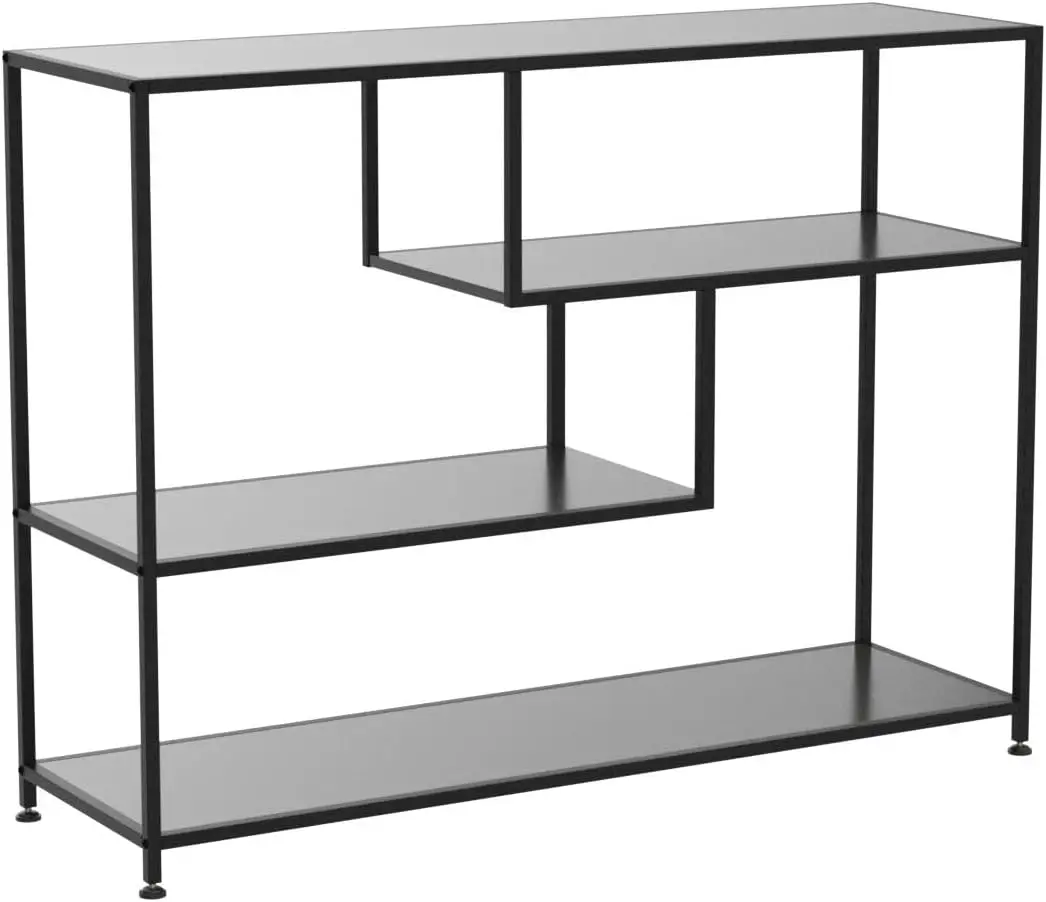 LINSY HOME Console Table, 4-Tier Sofa Tables for Entryway, Narrow Tables with Open Storage Shelves, 39.3” Console Tables