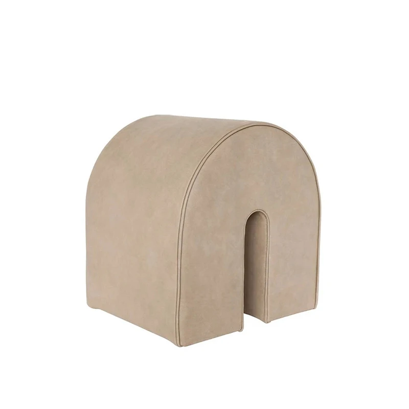 #Modern Simple N Shape Arched Bridge Customize Fabric Sofa FootStool Home Living Room Pouf Ottoman Hotel Office Decoration Stool