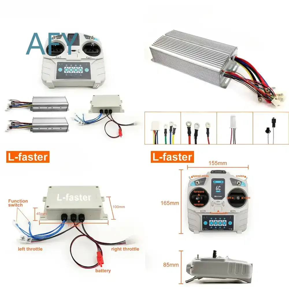 Electric Wheel Motor for 2WD Wireless Remote Control Dual Drive 72V 2200W Brushless Controller for RC Car Robot DIY Electric