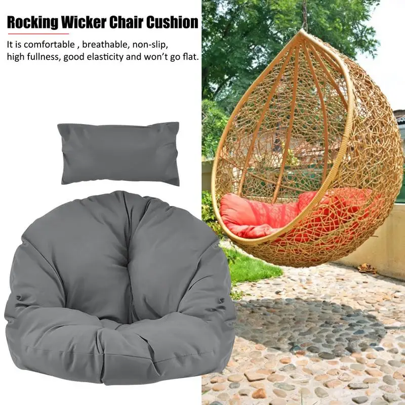 Hanging Hammock Chair Cushion Swinging Soft Cushion Seat Dormitory Bedroom Hanging Rattan Chair Cushion Cradle Cushion