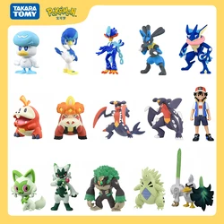 Original Pokemon Figures Toy Floragato Sprigatito Quaxwell Crocalor Model Doll Piplup Mega Garchomp Gaburias Anime Statue Gift