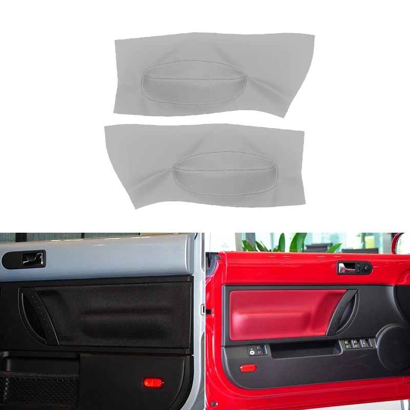 

Gray color Microfiber Leather Car-styling Front Door Armrest Panel Cover Sticker Trim For VW Beetle 1998 1999 2000 2001 - 2010