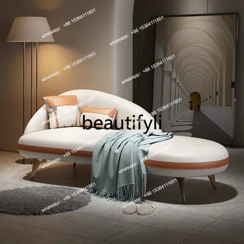 

yj5 Italian minimalist concubine curved sofa leisure chair concubine collapse