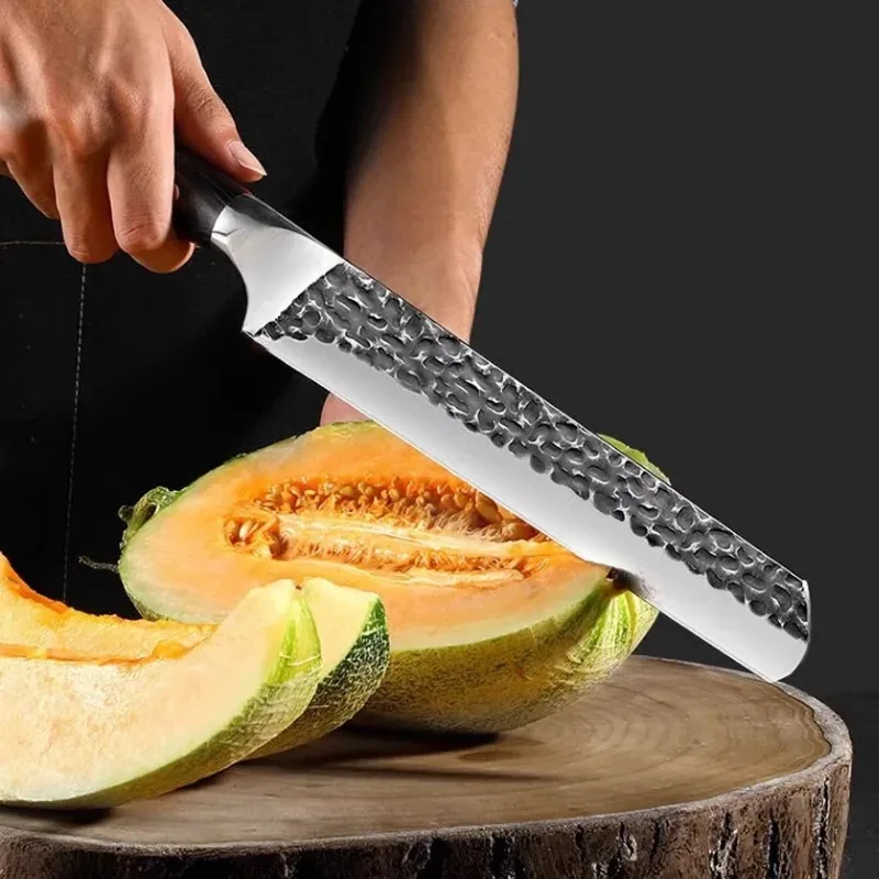 

Нож для фруктов для домашнего использования - специализированный нож для резки дыни из нержавеющей стали, кованый острый нож для арбуза