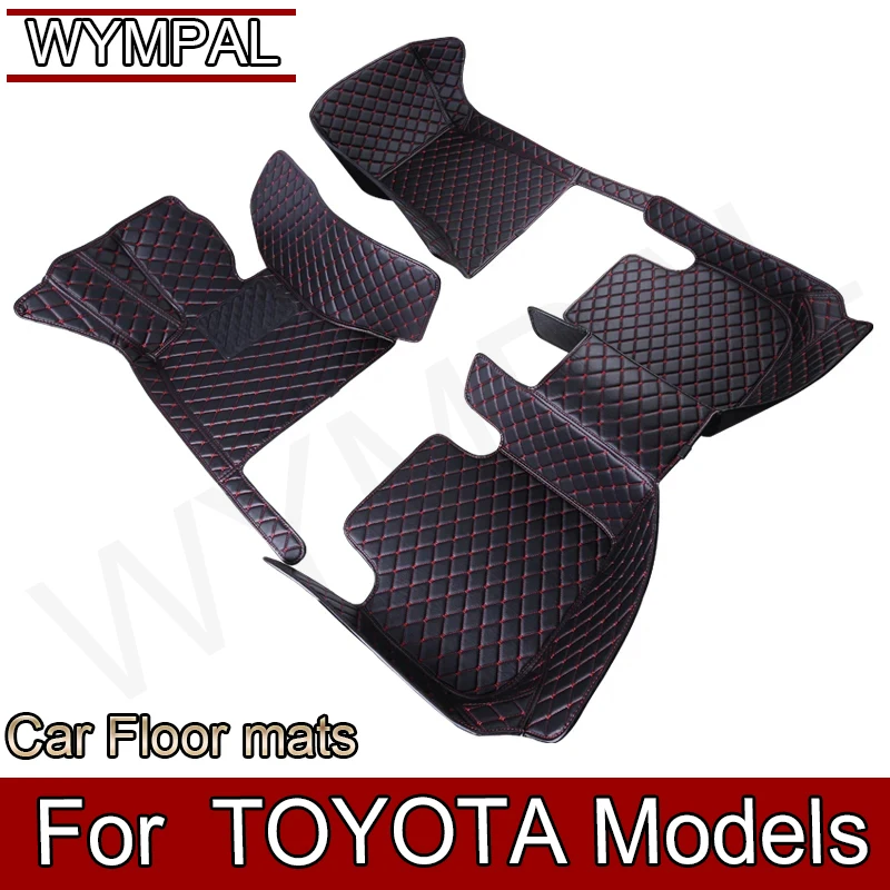 Car Floor Mat For TOYOTA Yaris hybrid avanza LEVIN VOXY Venza HIACE 2seat Innova MR2 Rush Celica Raize LJ-73 WigoCar Accessories