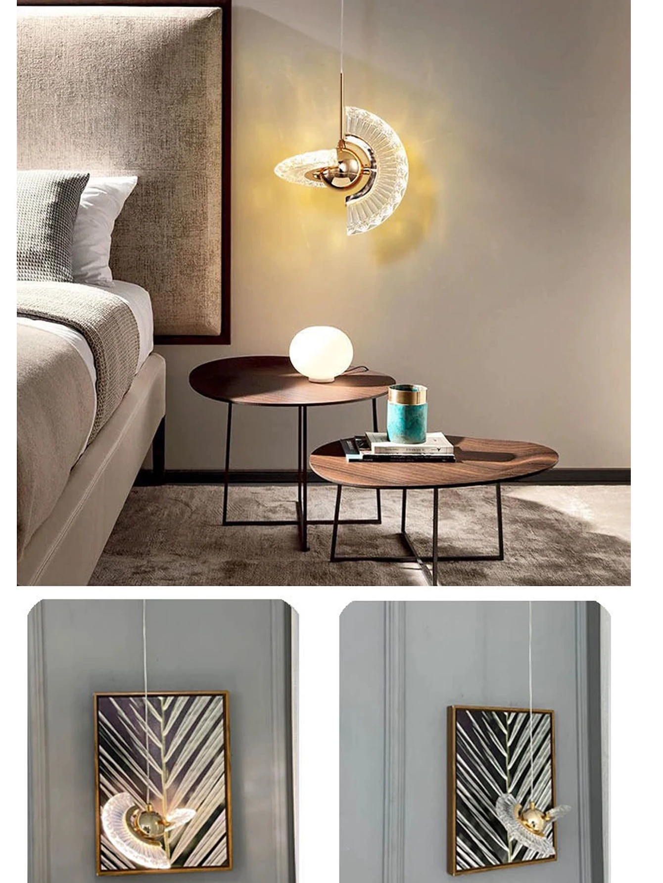 ثريا كريستالية مستديرة شفافة باللون الذهبي/الأسود، وغرفة الطعام، وغرفة المعيشة، وغرفة النوم بجانب السرير والسقف الداخلي لتزيين إضاءة المنزل