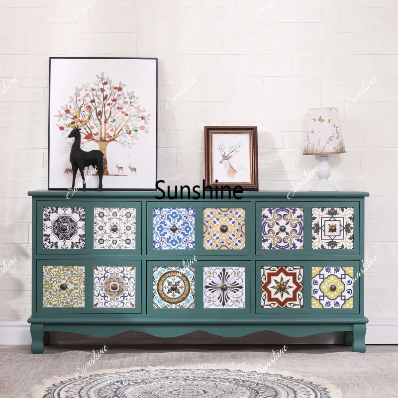 YYSolid Wood Vertical Tv Stand Retro Aesthetic Entertainment Center Tv Stand Media Console Mobili Per La Casa Home Furniture