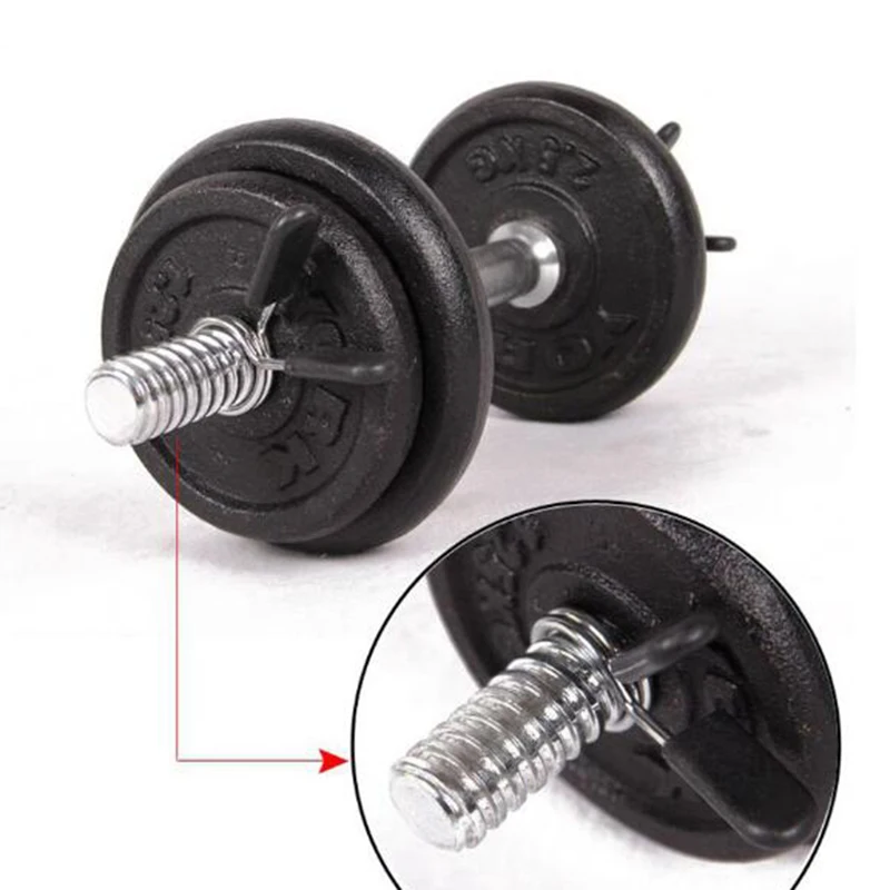 1pc Barbell Clamp 24/25/28/30mm Gym Weight Dumbbell Lock Standard Lifting Kit Barbell Lock Spring Collar Clip