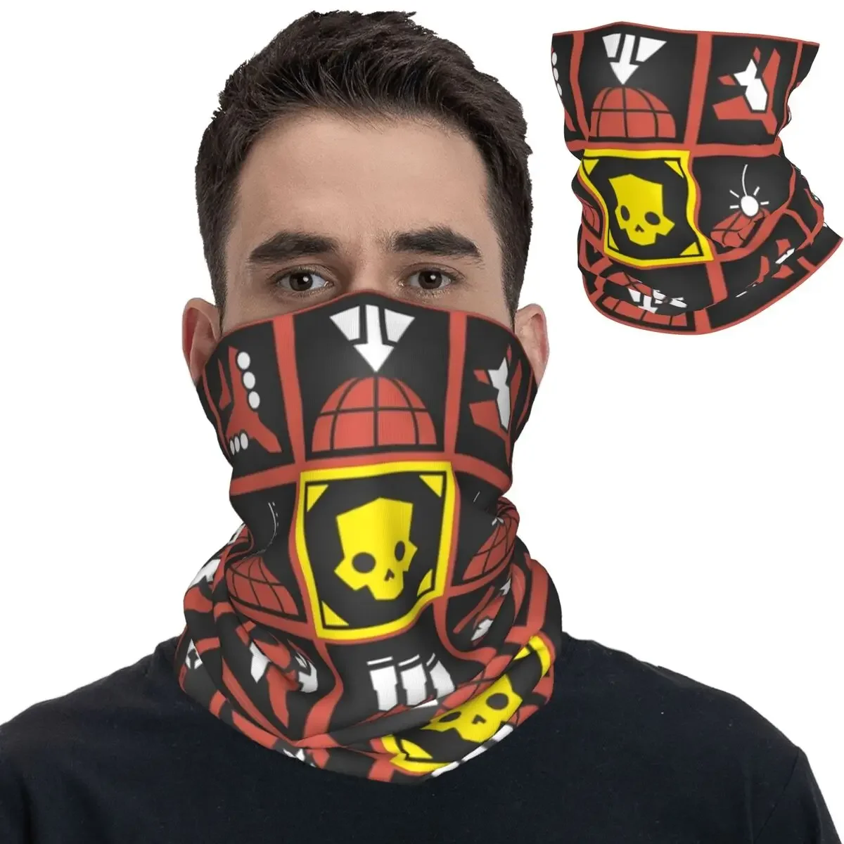 Helldivers II Deployable Stratagems Bandana Neck Cover Printed Balaclavas Wrap Scarf Headband For Men Women Adult Breathable