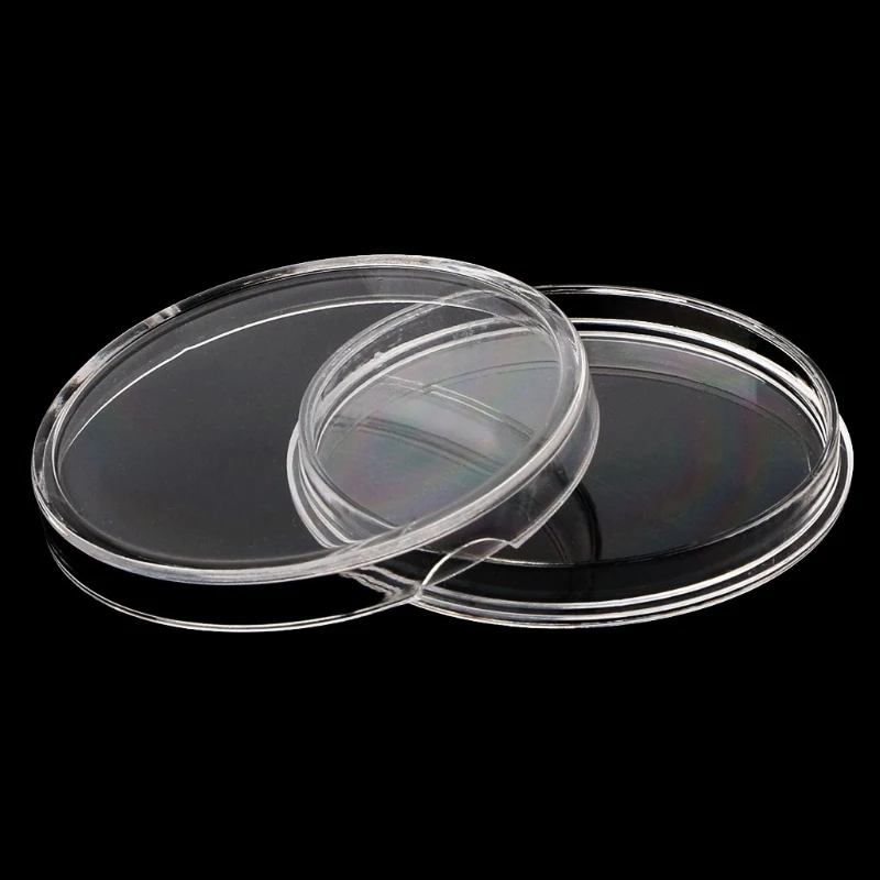 F92B Round Coin Storage Box Transparent Beauty Diamond Ring Earring for Case for Cosmetic Makeup Art Crafts