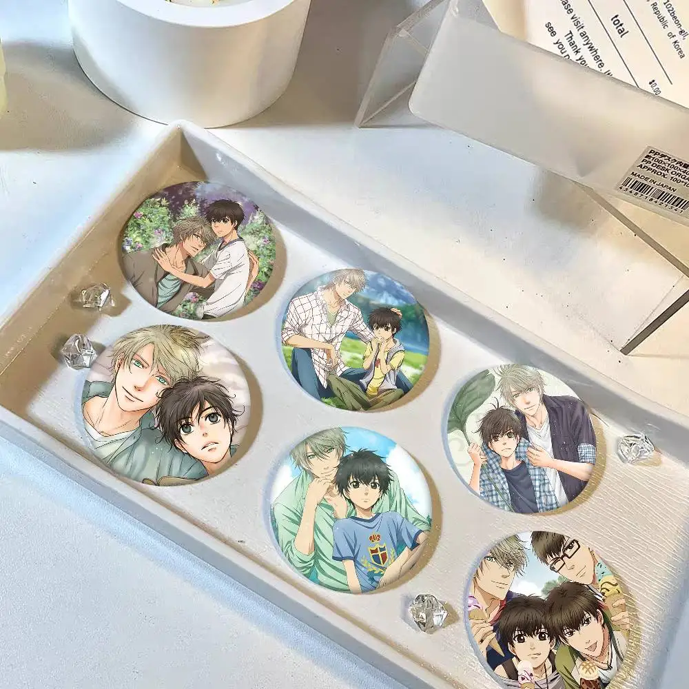 Anime Super Lovers Round Badge Creative Brooch Clothing Backpack Accessories Lapel Pin