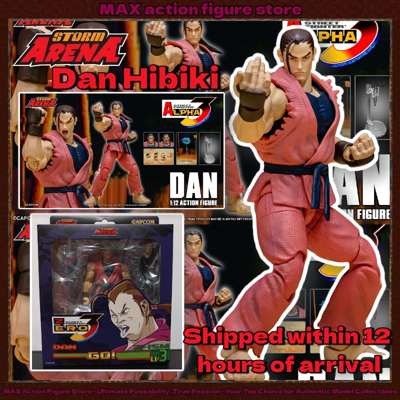 

In Stock STORM TOYS Street Fighter Alpha3 Dan Hibiki1/12 Movable Figure Double Head Carving Accessories Movable Figure Gift