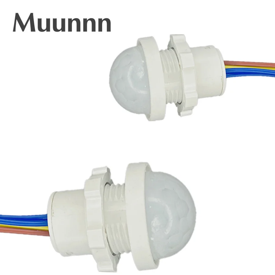 Muunnn 220V 110V rilevatore di sensori PIR Smart Switch LED PIR sensore di movimento a infrarossi rilevamento sensore automatico interruttore della