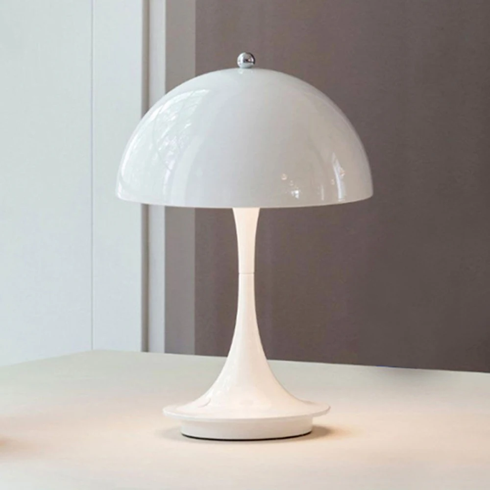 

Nordic Cordless Touch Table Lamp Dimmable USB Rechargeable Small Mushroom Table Lamp Bedroom Bedside Decor Lamp Operated Light