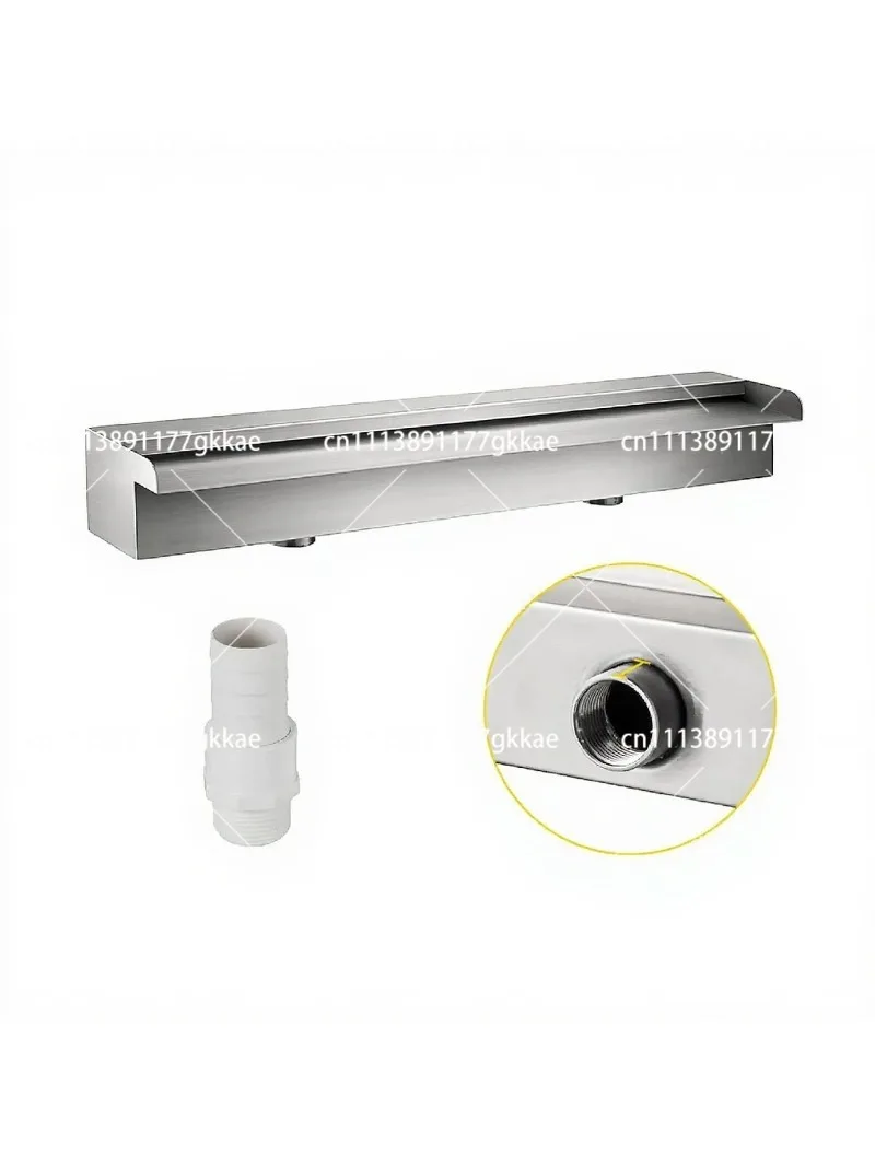 Stainless Steel Waterfall Outlet for Fish Pond Landscape Rockery Water Wall Flow Board Fountain