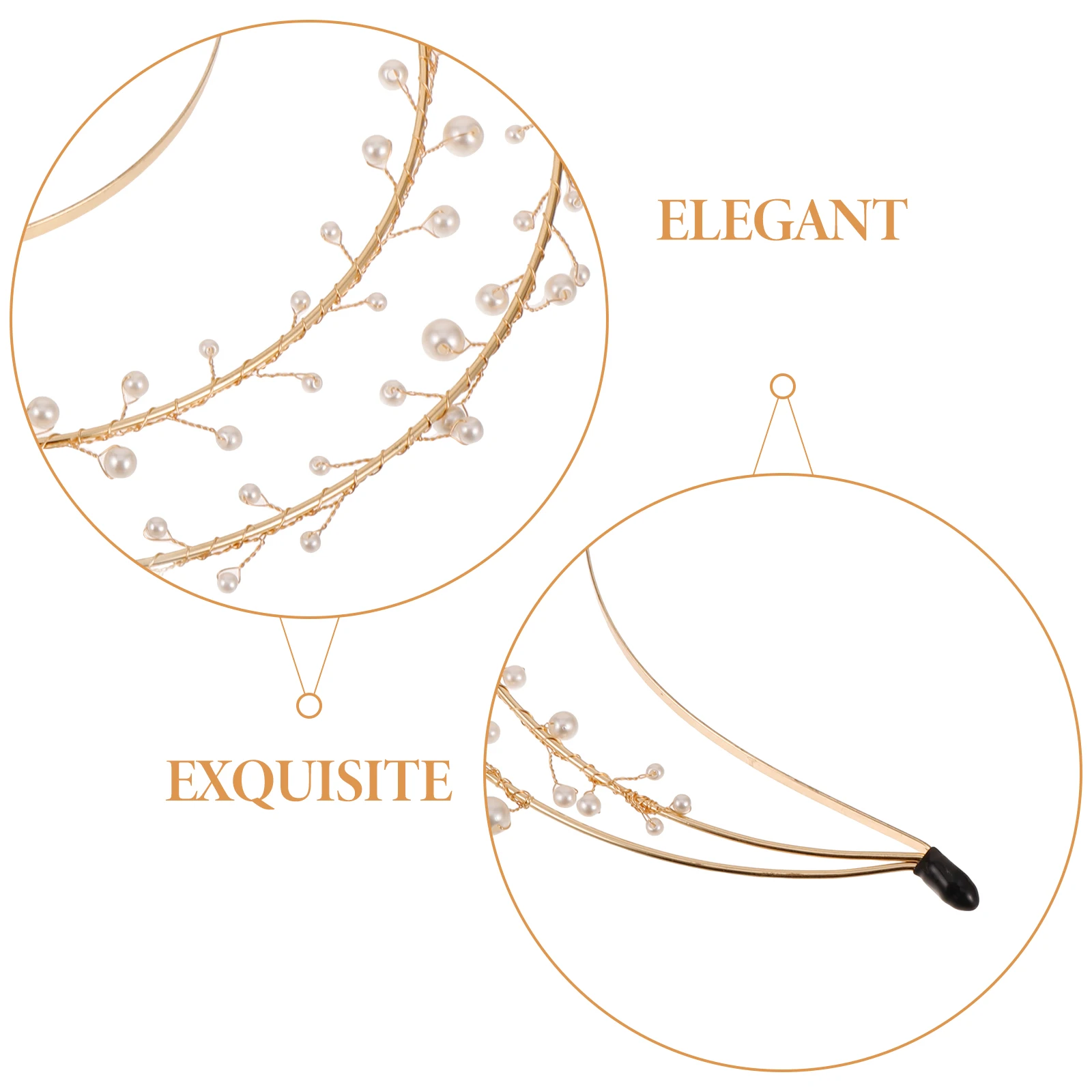 Couronne de cheveux en perles, bandeaux de Festival de Cosplay Lolita pour femmes, couvre-chef de déesse Miss
