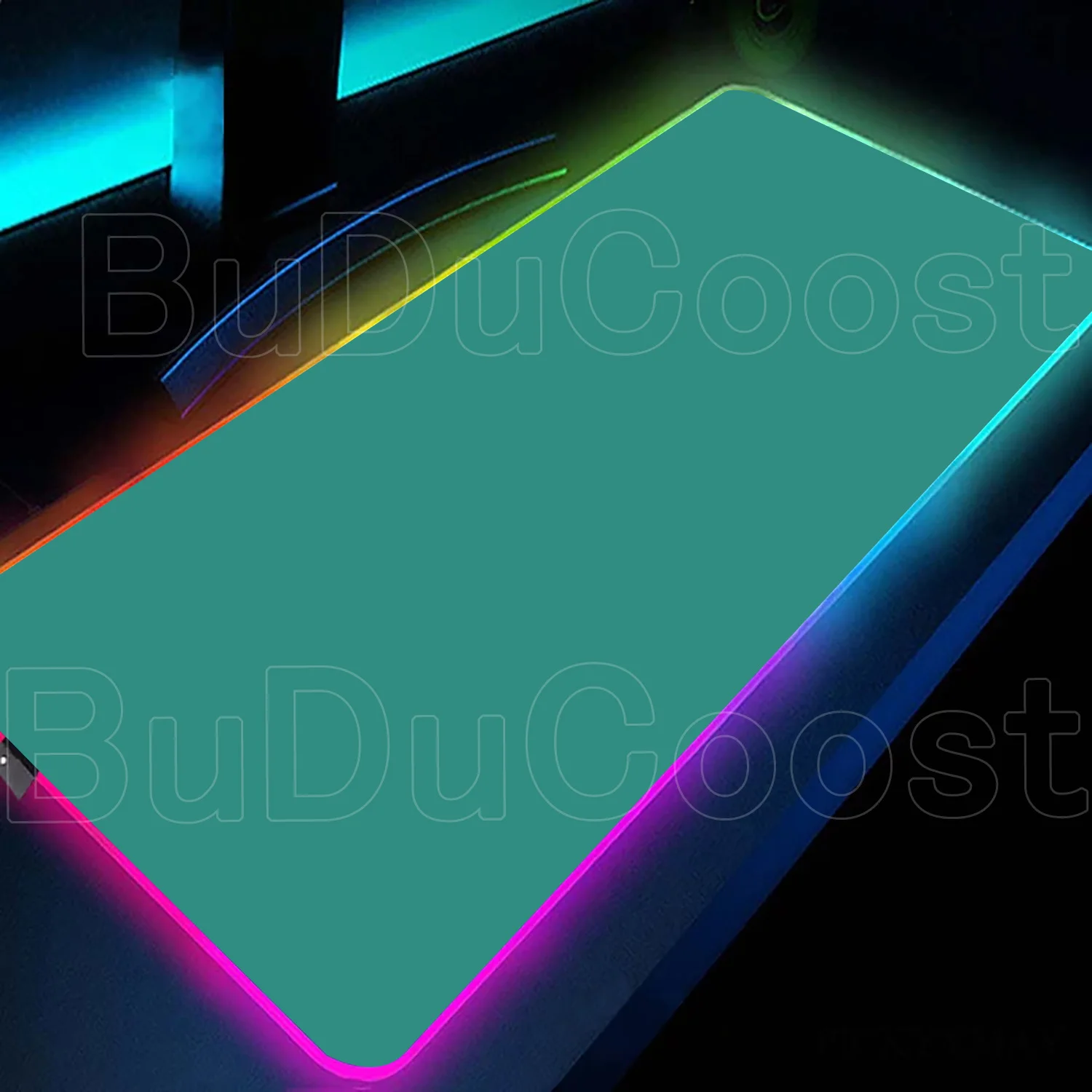 

Fresh and Simple RGB Large Mouse Pad for Esports Games and Office Computers Simple Office Color Rubber Desktop Anti Slip Pads PC