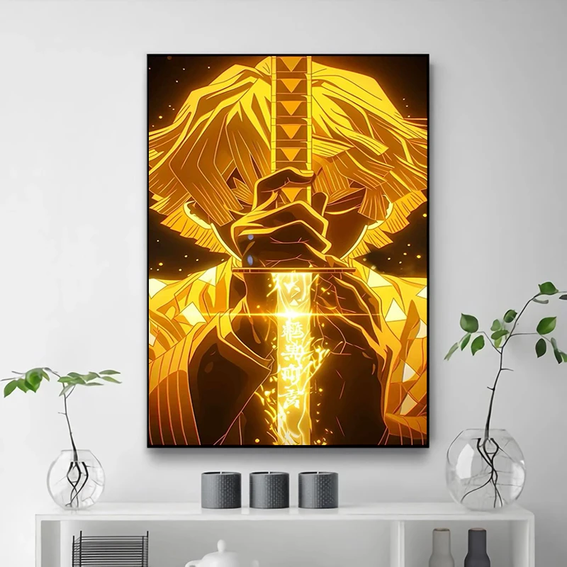 

Anime Manga Demon Slayer Poster HD art wall waterproof home living room bedroom coffee house bar aesthetic room wall decoration