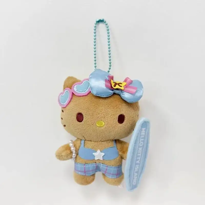

Sanrio Surfboard Black Skin HelloKitty plush doll Kawaii girl plush toy Backpack keychain fashion decoration Friend birthdaygift