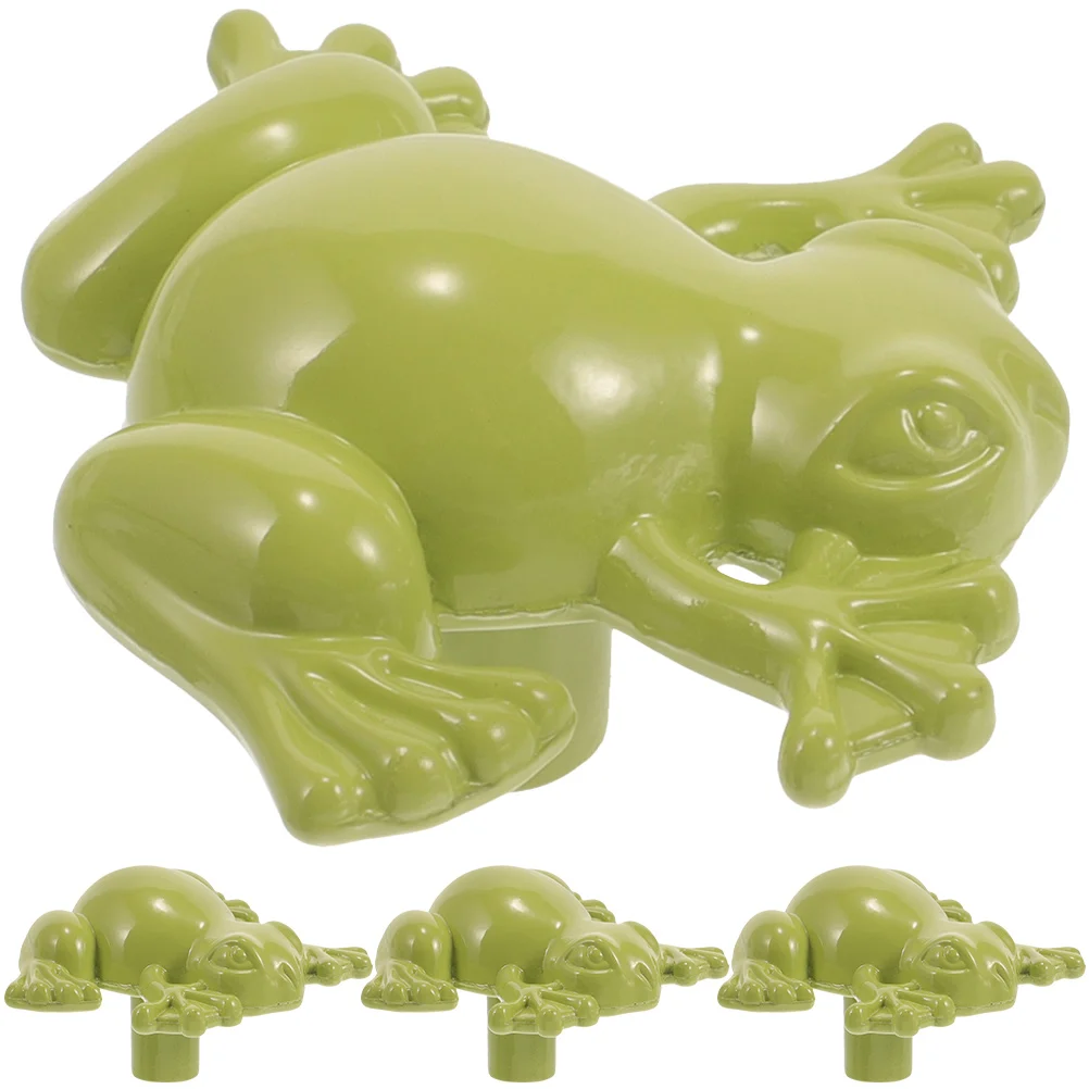 

4 Pcs Frog Holds Hands Cabinet Door Knobs Zinc Alloy Animal Drawer Metal Dresser Handles Cute