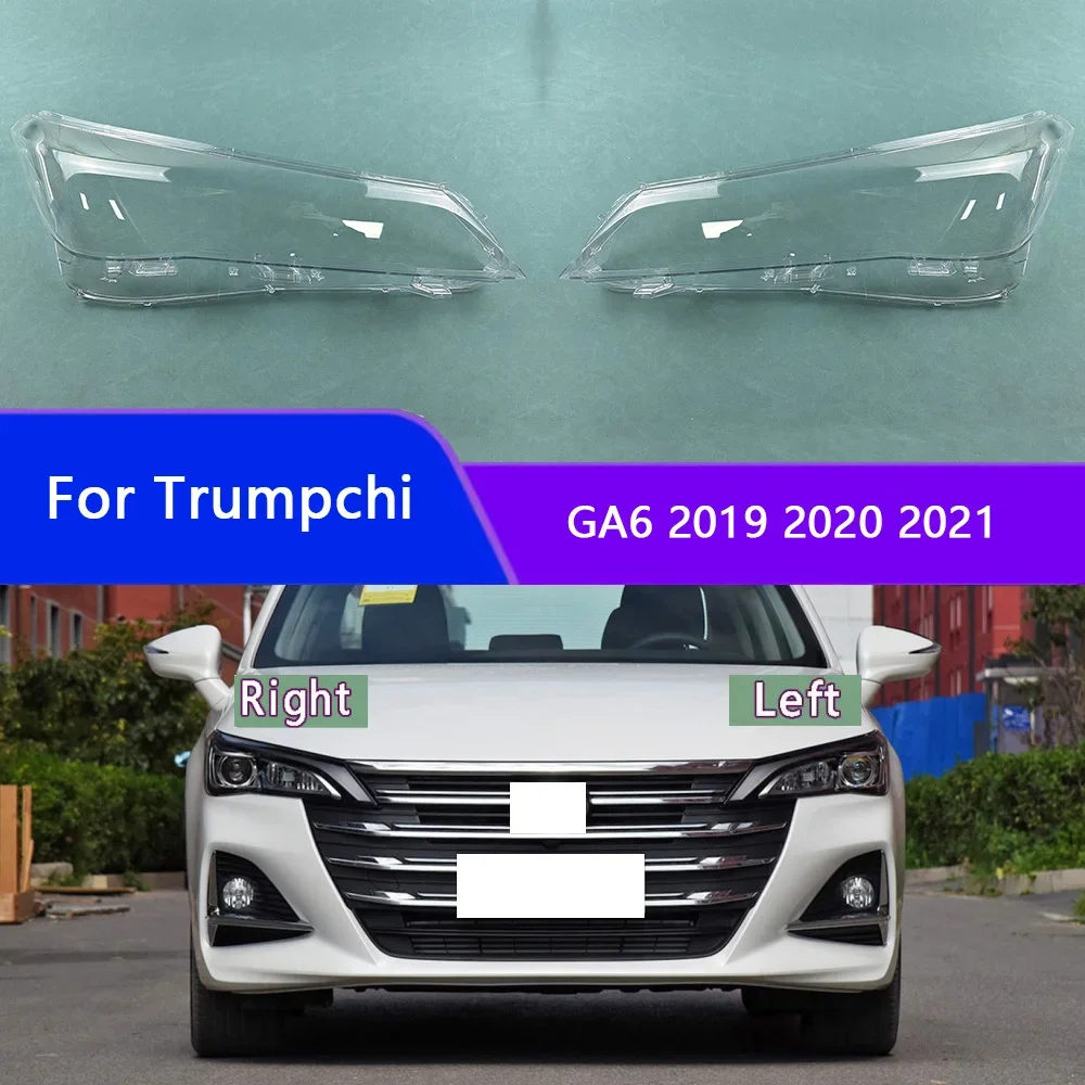 

For Trumpchi GA6 2019 2020 2021 Headlight Cover Transparent Lampshade Headlamp Shell Plexiglass Replace Original Lens