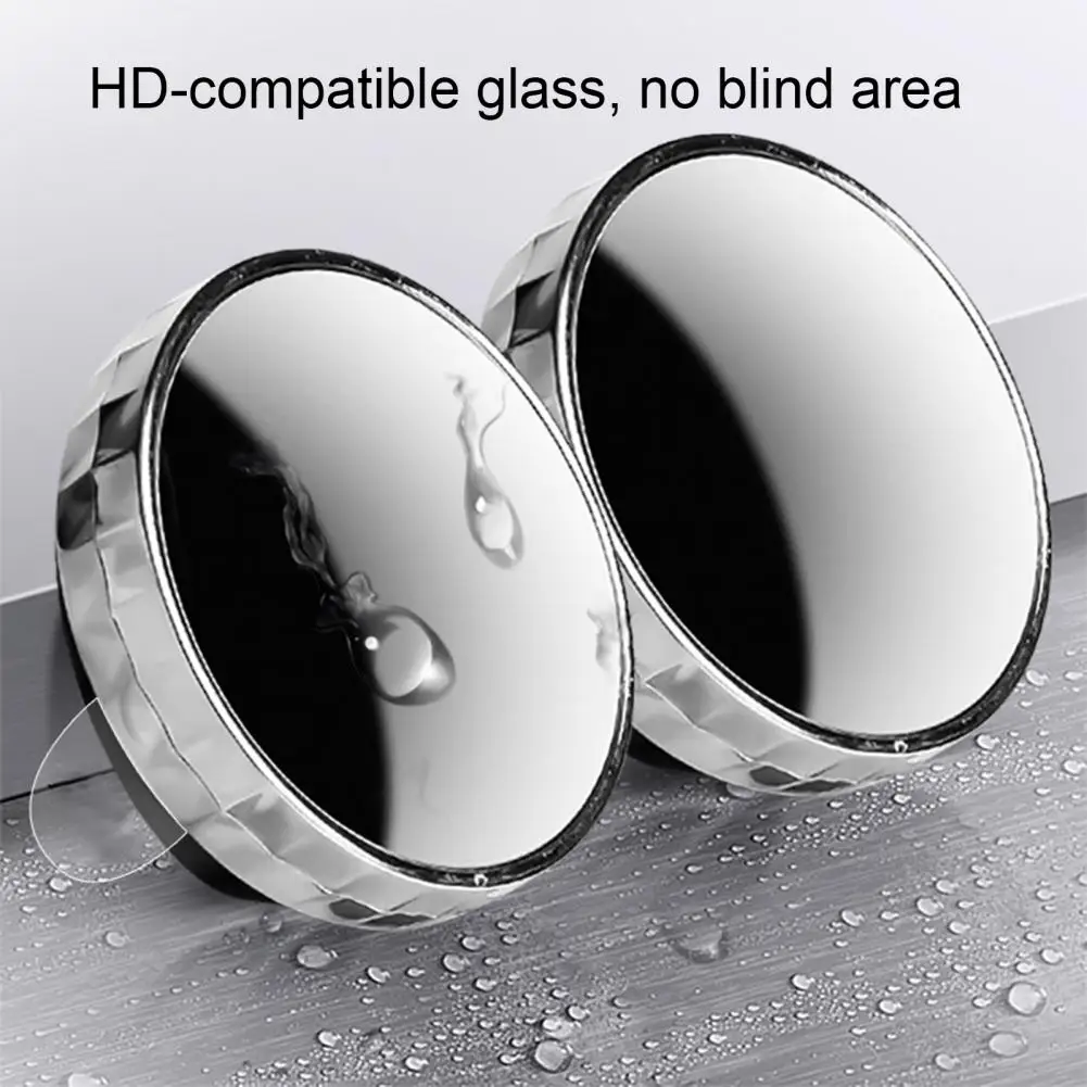 Car Blind Spot Mirrors Rainproof Car Side Mirror Universal Car Fit Automotive Blind Spot Mirrors Small Round Adjustable 360