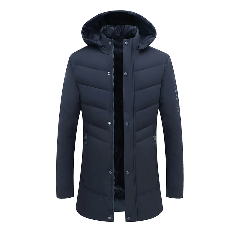 

High Quality Design Casual Anti-wind Parka Men Clothes Outdoor Leisure Parka Cotton-Padded Parkas Men's Slim Cotton Long Coat